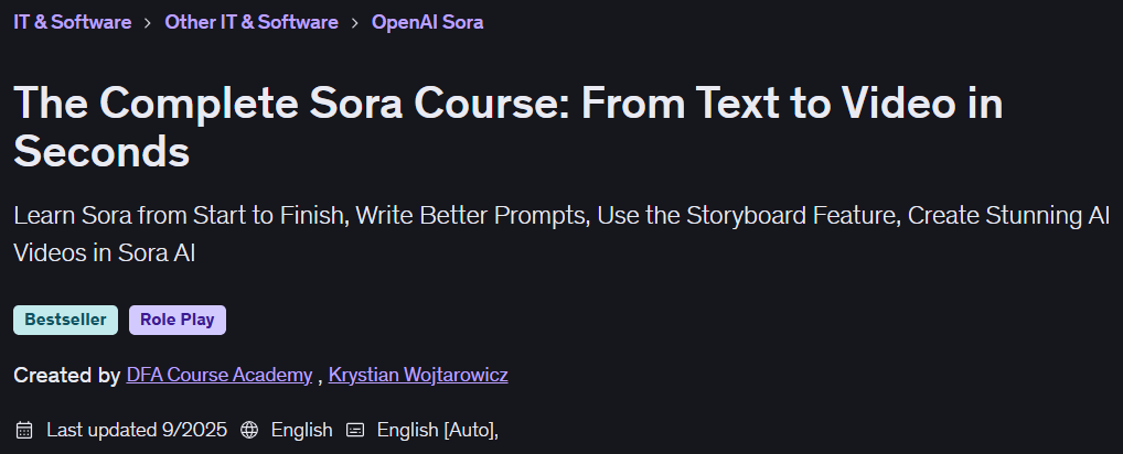 Pictures · The Complete Sora Course: From Text to Video in Seconds 2025-3