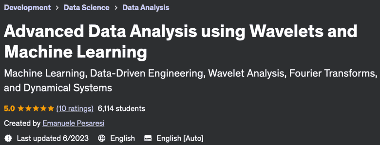 Pictures · Udemy — Advanced Data Analysis using Wavelets and Machine Learning 2023-4