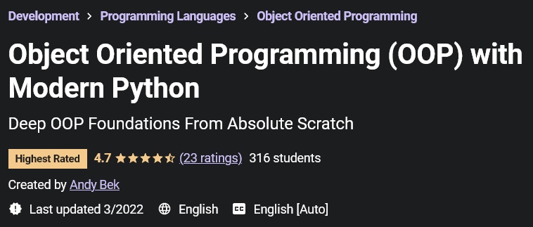 Pictures · Object Oriented Programming (OOP) with Modern Python 2021-12