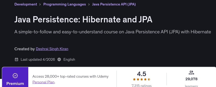Pictures · Java Persistence: Hibernate and JPA 2026-4