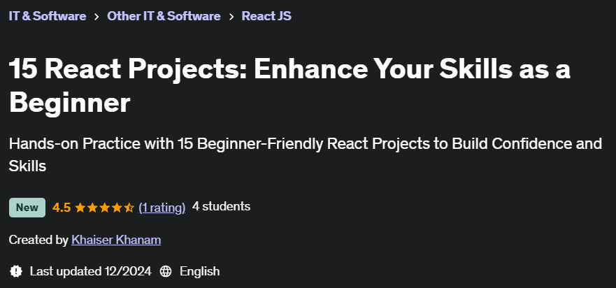 Pictures · 15 React Projects: Enhance Your Skills as a Beginner 2024-12