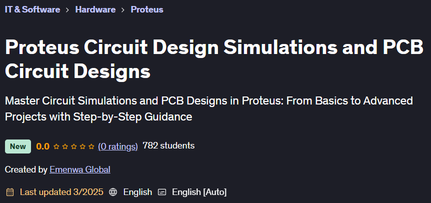 Pictures · Udemy — Proteus Circuit Design Simulations and PCB Circuit Designs 2025-3