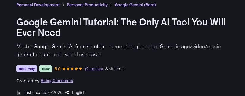 الصور · فيديوهات متعلقة بـ “ Google Gemini Tutorial ” AI أداة ستحتاج إليها أبدًا 2026-6
