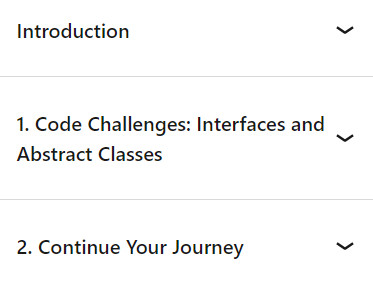 Course topics · C# Practice: Interfaces and Abstract Classes 2023-9