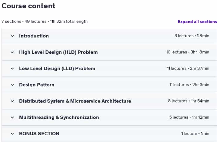 Course topics · Master System Design and Design Pattern 2024-12
