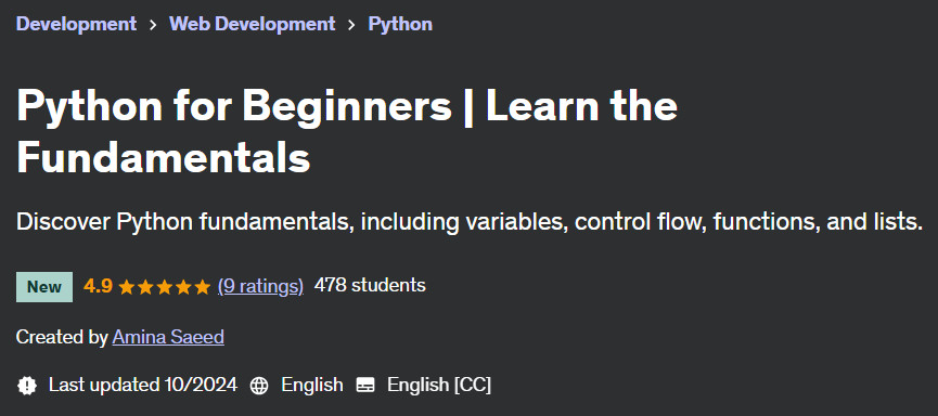 Pictures · Udemy — Python for Beginners | Learn the Fundamentals 2024-10