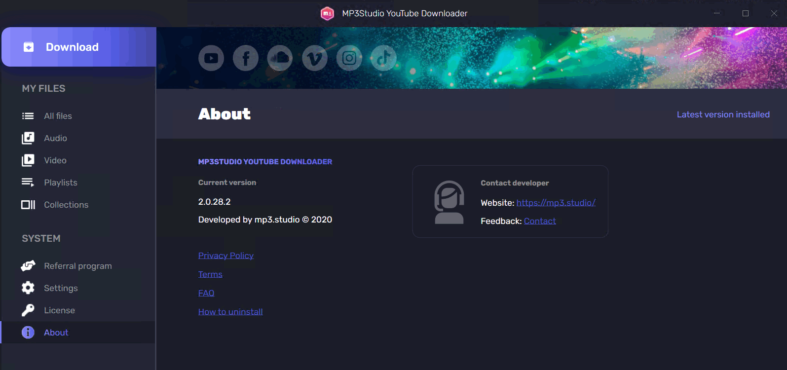 Imágenes · Descargar MP3Studio de YouTube 2.0.29.1
