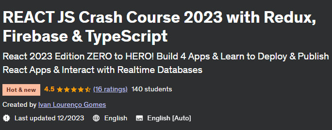 Pictures · Udemy — REACT JS Crash Course 2023 with Redux, Firebase & TypeScript 2023-9