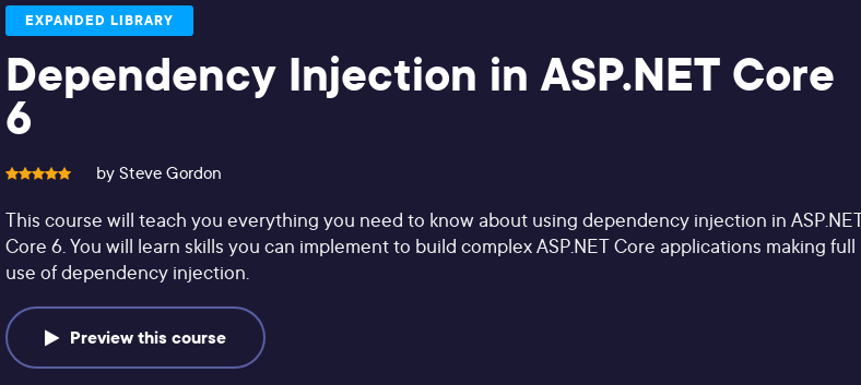 Pictures · Pluralsight — Dependency Injection in ASP.NET Core 6 2022-2