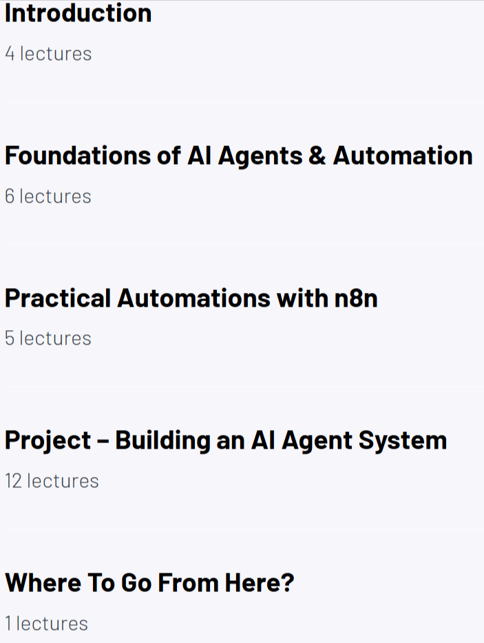 कोर्स के विषय · इमेज कॉपीरइट - Build AI एजेंटों के साथ n8n 2025-11