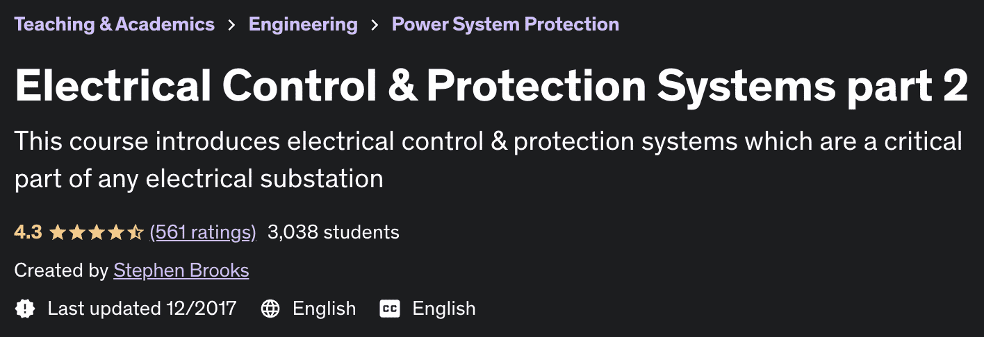 Pictures · Udemy — Electrical Control & Protection Systems part 2 2017-12
