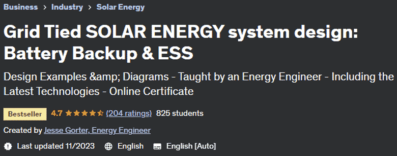 Pictures · Udemy — Grid Tied SOLAR ENERGY system design: Battery Backup & ESS 2023-5