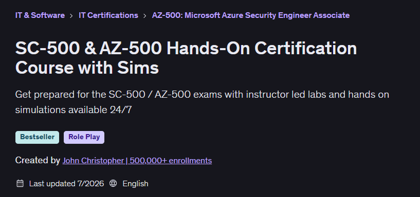 Pictures · SC-500 & AZ-500 Hands-On Certification Course with Sims 2026-7