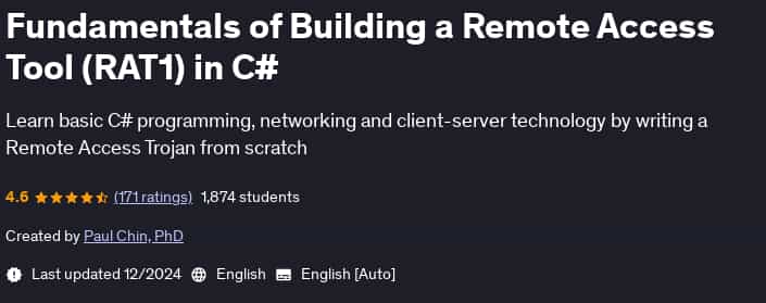 Pictures · Udemy — Fundamentals of Building a Remote Access Tool (RAT1) in C# 2024-12