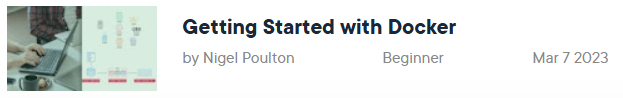 Pictures · Getting Started with Docker 2023-3