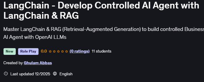 Imágenes · LangChain – Desarrollo controlado AI Agente con LangChain & RAG 2025-11
