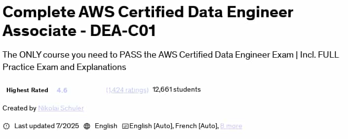 Pictures · Complete AWS Certified Data Engineer Associate – DEA-C01 2025-7