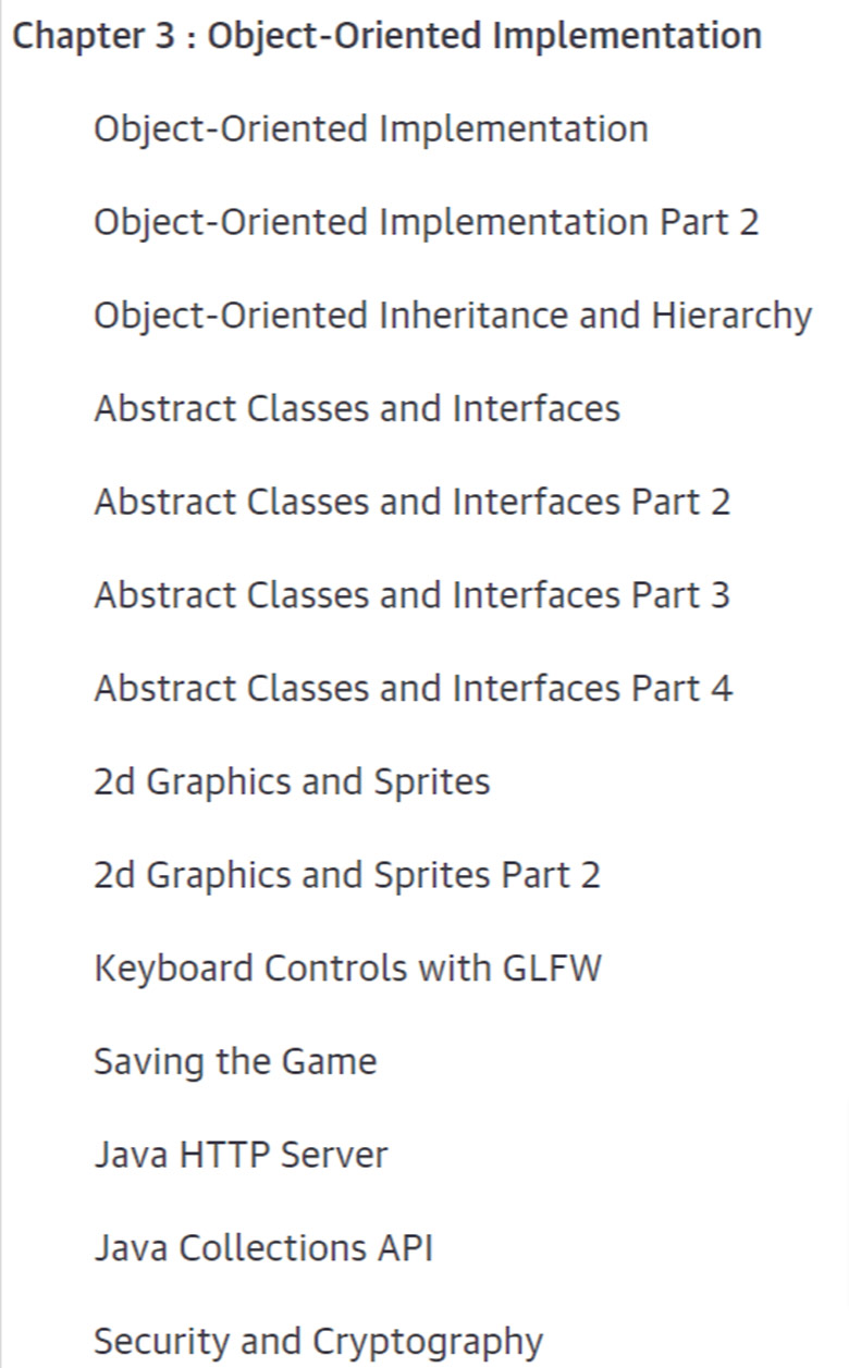 Course topics · Oreilly – Object Oriented Java 2020-4
