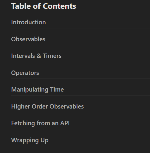 Course topics · Frontend Masters — Rx.js Fundamentals 2022-1