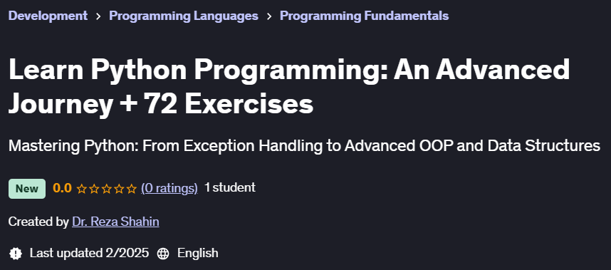 Pictures · Udemy — Learn Python Programming: An Advanced Journey + 72 Exercises 2025-2