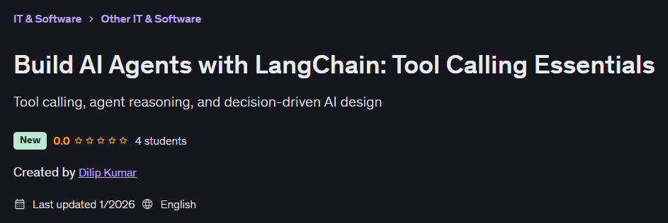 تصاویر · بنائیں AI LangChain: Tool Calling Essentials کے ساتھ ایجنٹ 2026-1