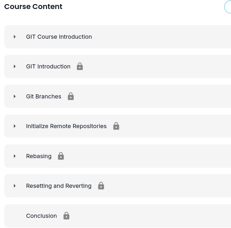Course topics · KodeKloud — GIT for Beginners 2023-5