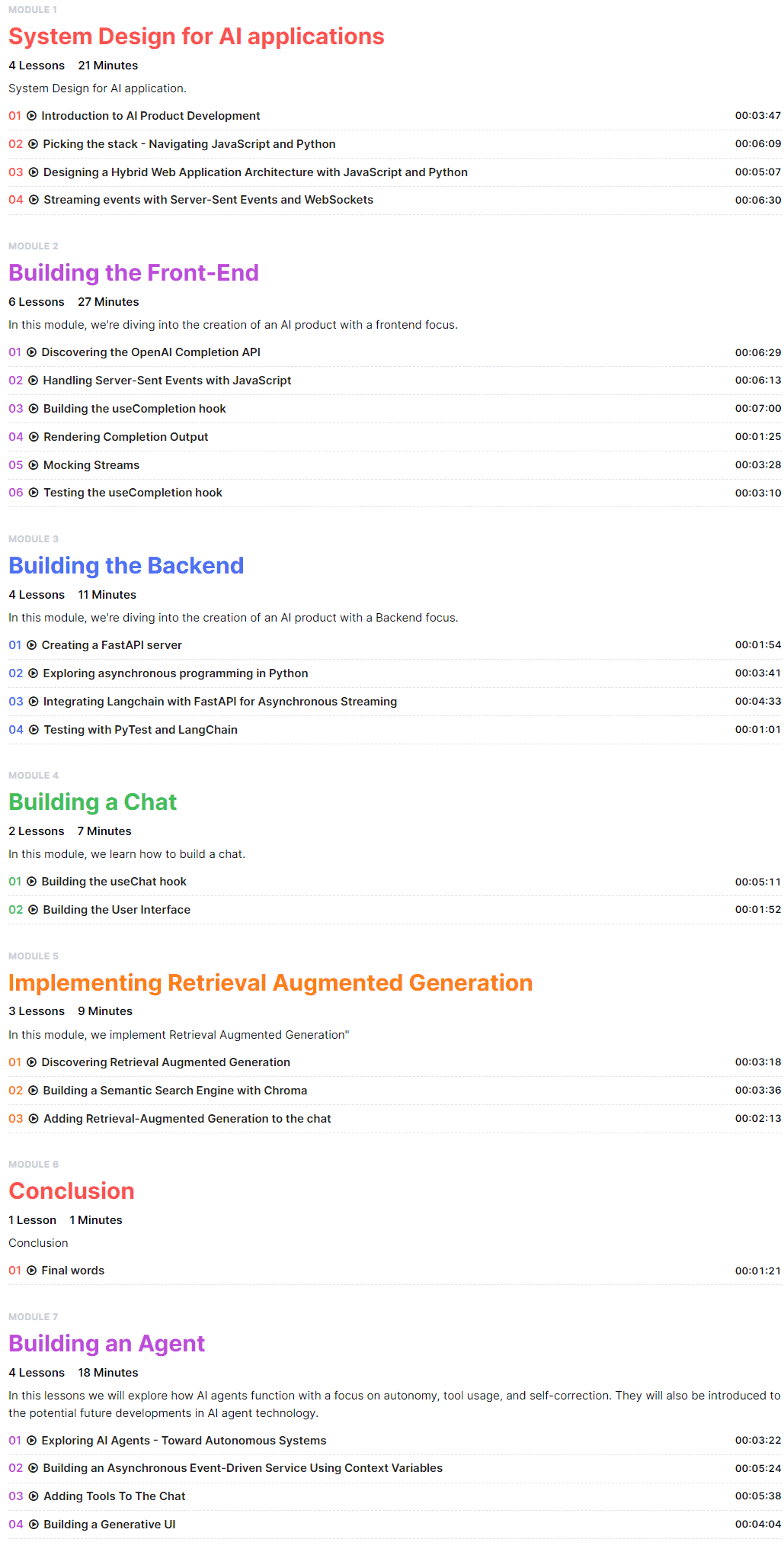 Course topics · Newline — Responsive LLM Applications with Server-Sent Events 2024-10