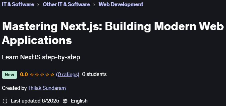 Pictures · Udemy — Mastering Next.js: Building Modern Web Applications 2025-6