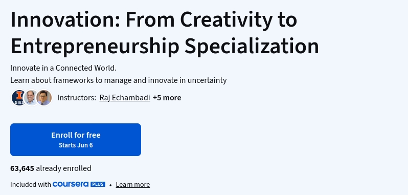Pictures · Innovation: From Creativity to Entrepreneurship Specialization 2026-6
