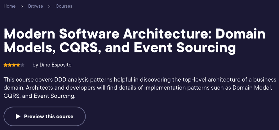 Pictures · Pluralsight — Modern Software Architecture: Domain Models, CQRS, and Event Sourcing 2019-12