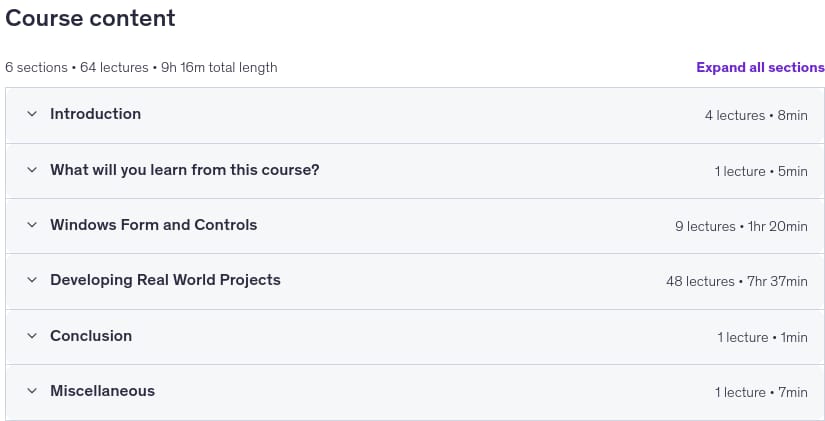 Course topics · AutoCAD Programming using C# with Windows Forms 2026-3