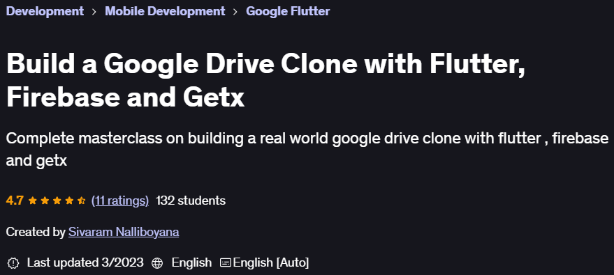 Pictures · Build a Google Drive Clone with Flutter, Firebase and Getx 2023-3