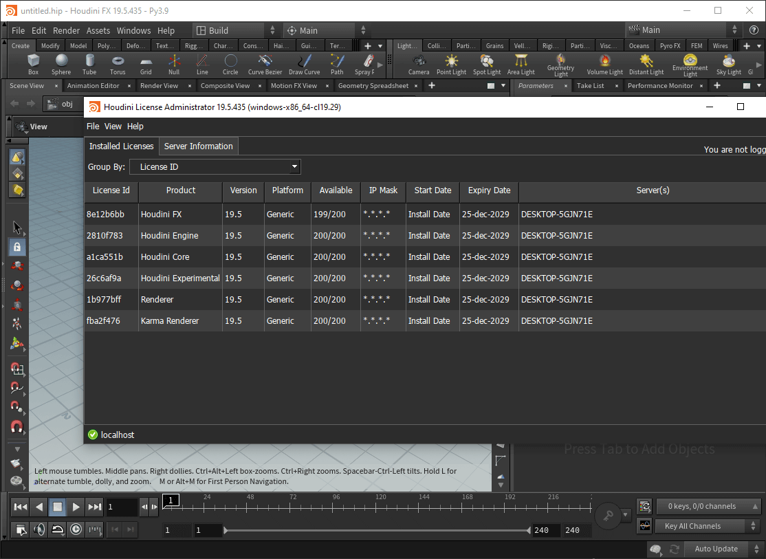 Pictures · SideFX Houdini FX 20.0.547 Windows/Linux/macOS
