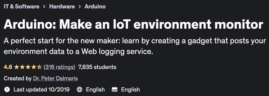Pictures · Udemy — Arduino: Make an IoT environment monitor 2019-10