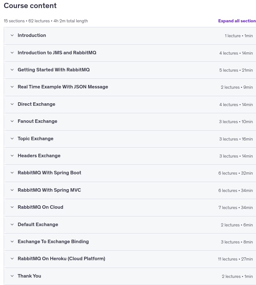 کورس کے موضوعات · RabbitMQ : جاوا، Spring Boot اور Spring MVC کے ساتھ پیغامات 2025-9