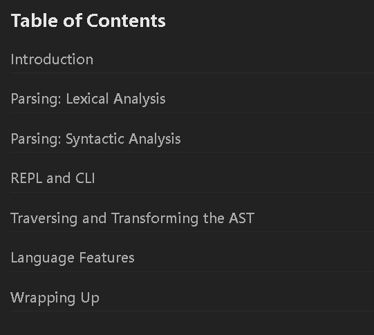 Course topics · Frontend Masters — Building Your Own Programming Language 2019-10