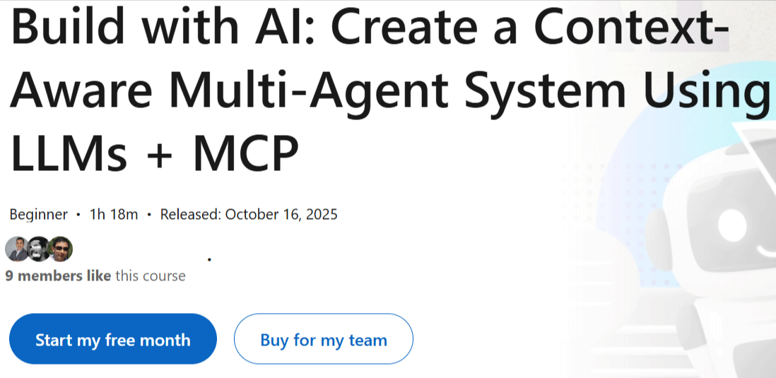 الصور · بناء مع AI: إنشاء نظام متعدد الوكلاء واثق من السياق باستخدام LLMs + MCP 2025-10