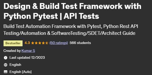 Pictures · Design & Build Test Framework with Python Pytest | API Tests 2023-2