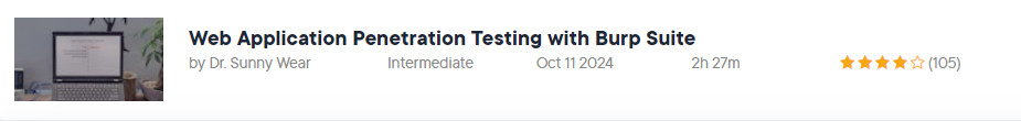 Pictures · Pluralsight — Web Application Penetration Testing with Burp Suite 2024-10