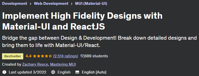 Bilder · Implementieren von High Fidelity Designs mit Material-UI und ReactJS 2022-3
