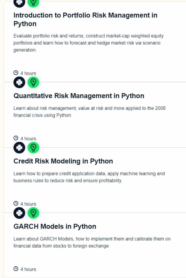 موضوعات الدورة · التمويل المطبق في Python 2024-8