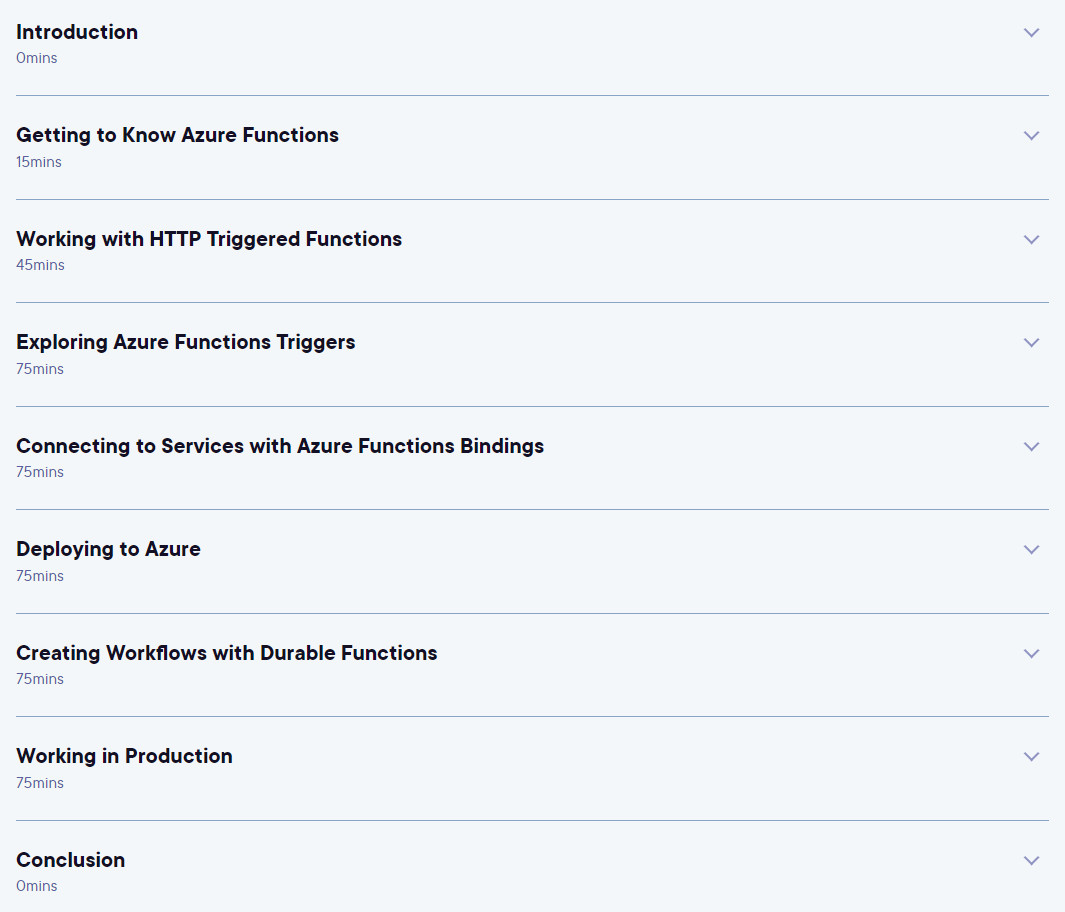 Course topics · Azure Functions Deep Dive 2024-4