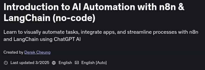Pictures · Udemy — Introduction to AI Automation with n8n & LangChain (no-code) 2025-3