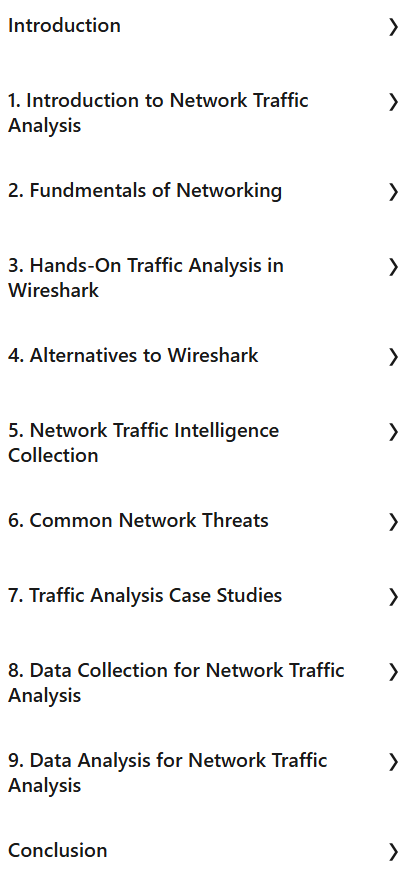 Course topics · LinkedIn — Network Traffic Analysis for Incident Response by InfoSec 2025-9