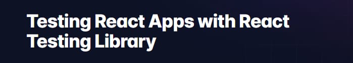 Pictures · Code With Mosh – Testing React Apps with React Testing Library 2024-2
