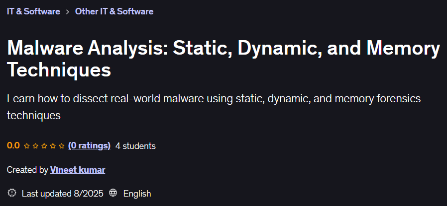 Bilder · Malware-Analyse: Statische, dynamische und Speichertechniken 2025-8