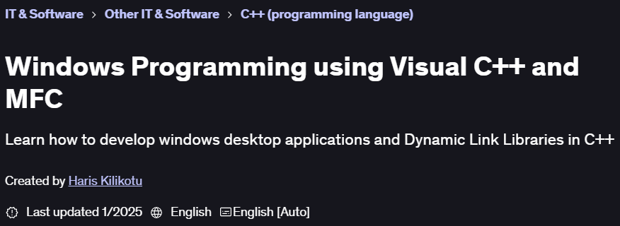 Pictures · Udemy — Windows Programming using Visual C++ and MFC 2024-12
