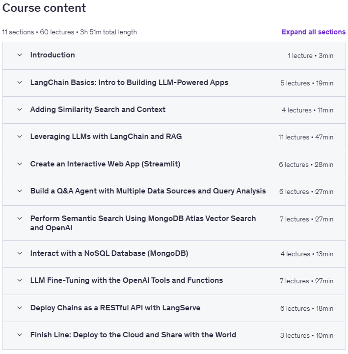 강좌 주제 · 링크 & OpenAI Bootcamp : LLM, RAG, 에이전트 및 배치 2025-11