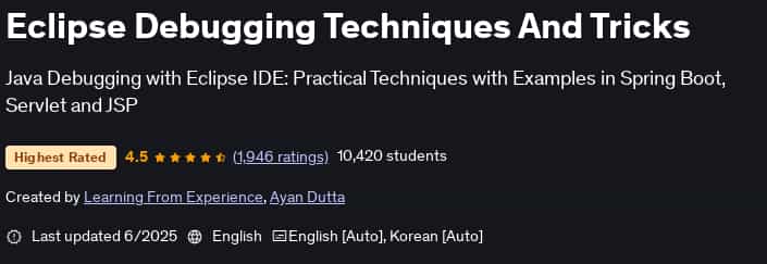 Pictures · Udemy — Eclipse Debugging Techniques And Tricks 2025-6