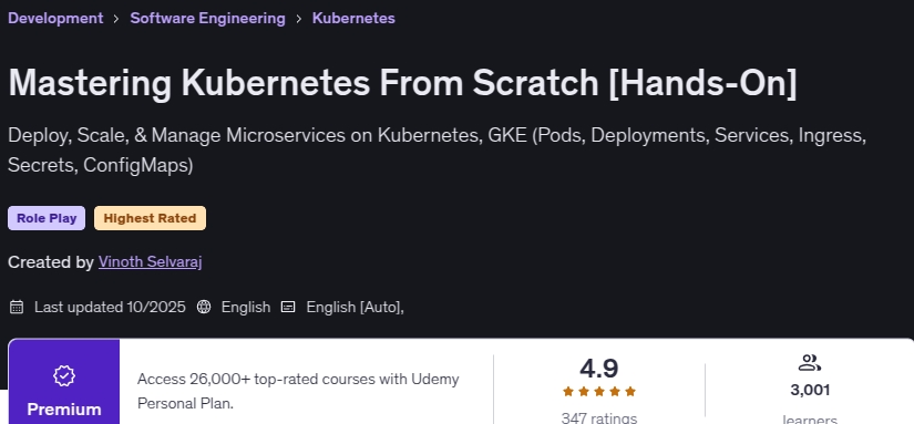 Pictures · Mastering Kubernetes From Scratch [Hands-On] 2025-10